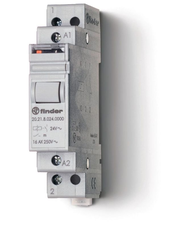 Finder Модульное электромеханическое шаговое реле; 1NO 16А, 2 состояния; контакты AgSnO2; питание 110В АC; ширина 17.5мм; степень защиты IP20; упаковк