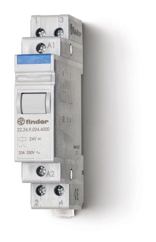 Finder Модульный контактор; 2NC 20А; контакты AgSnO2; катушка 110В АС; ширина 17.5мм; степень защиты IP20; опции: нет; упаковка 1шт.