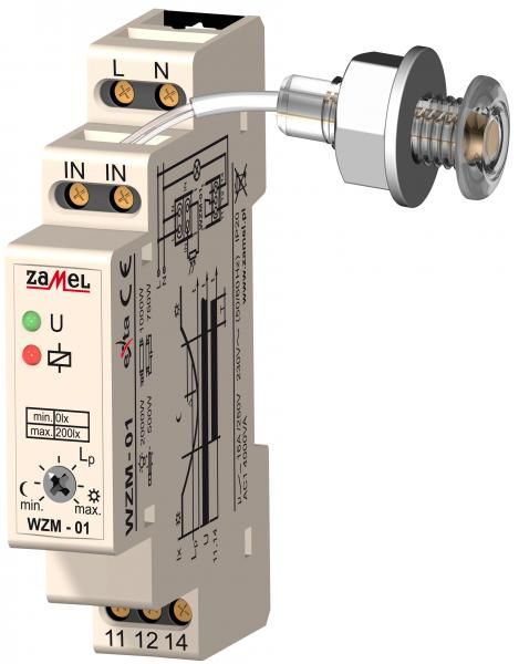 Zamel Реле сумеречное 16А IP20 крепление на DIN рейку (с датчиком SOH-01 1м)
