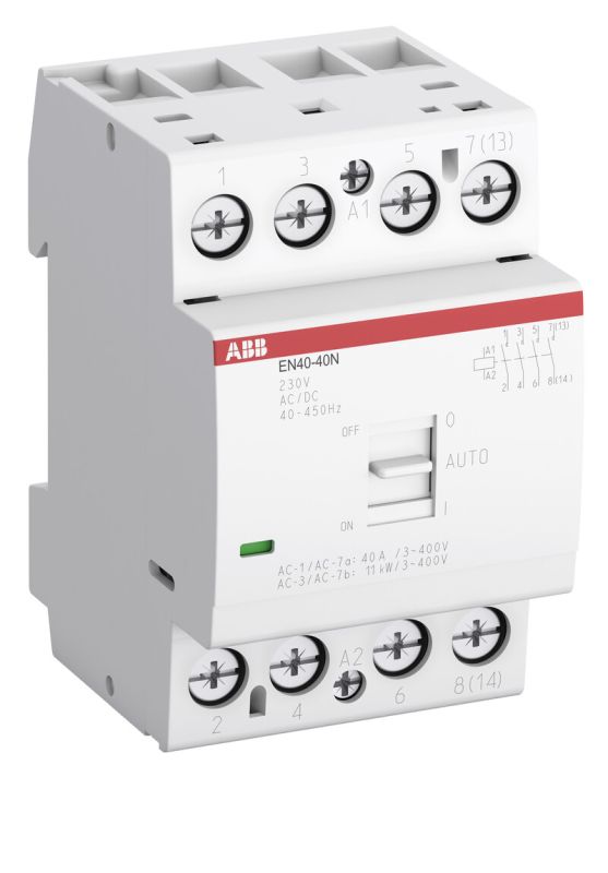 ABB Контактор EN40-31N-01 модульный (40А АС-1, 3НО+1НЗ), катушка 24В AC/DC