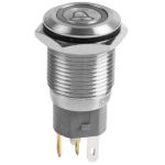 REXANT Кнопка антивандальная ?16 Б/Фикс (5с) (ON)-OFF плоская подсв/красная КОЛОКОЛ