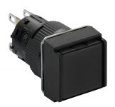 SE XB6 Кнопка с возвратом черная квадр. заподлицо, 16мм