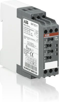 ABB Реле контроля температуры CM-TCS.13P, Uпит=24-240В AC/DC, 0...+200 С, пруж.клеммы