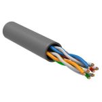 Кабель витая пара U/UTP кат.5e 4х2х24AWG solid LSZH сер. 305м (м) ITK LC1-C5E04-121 Кабель витая пара U/UTP кат.5e 4х2х24AWG solid LSZH сер. 305м (м) ITK LC1-C5E04-121