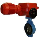 Затвор чугунный с чугунным диском и уплотнением EPDM 32ч1р DN 300 PN 16 межфланцевый, с ISO под электропривод, ЛМЗ Семенов