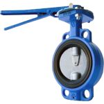 Затвор чугунный с чугунным диском и уплотнением EPDM 32ч1р DN 250 PN 10 межфланцевый, ручной, ЛМЗ Семенов