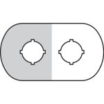 ABB MA6 Шильдик MA6-1006 (2 места (1 желт) для пластикового кнопочногопоста