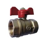 Кран латунный шаровой однотипный 11Б27п1 DN 25 PN 16, бабочка, муфта-муфта