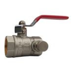Кран латунный шаровой с краном Маевского комбинированный DN 20 PN 40 рычаг муфта-муфта, SGL Кран латунный шаровой с краном Маевского комбинированный DN 20 PN 40 рычаг муфта-муфта, SGL
