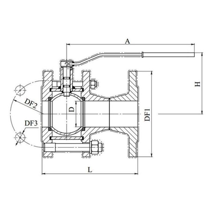 Кран стальной шаровой 11с41п DN 100 PN 16, фланцевый, полный проход, 350мм, Breeze