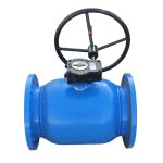 Кран стальной шаровой DN 300/250 PN 16 фланцевый, 750мм, с редуктором, PR Кран стальной шаровой DN 300/250 PN 16 фланцевый, 750мм, с редуктором, PR