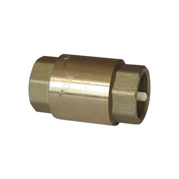Клапан латунный обратный пружинный DN 15 PN 10 муфтовый пластиковый шток, SGL