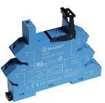 Finder Розетка с безвинтовыми клеммами (пружинный зажим) для реле 41 серии; питание 24В АС/DC; в комплекте пластиковая клипса; опции: LED