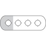 ABB MA6 Шильдик MA6-1008 (4 места (1 желт) для пластикового кнопочногопоста