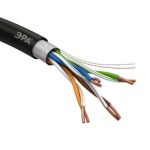 Кабель витая пара F/UTP кат.5e 4х2х24AWG solid CU PE OUTDOOR черн. 305м (м) Эра Б0044689 Кабель витая пара F/UTP кат.5e 4х2х24AWG solid CU PE OUTDOOR черн. 305м (м) Эра Б0044689