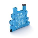 Finder Розетка MasterOUTPUT с безвинтовыми клеммами Push-in для реле 34 серии; питание 24В DC; в комплекте пластиковая клипса; опции: LED