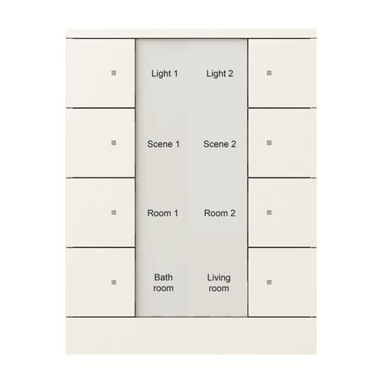 ABB SB/U8.0.1-884 Элемент управления 8-клавишный, белый бархат