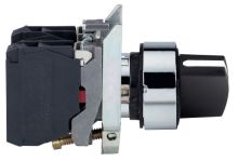 SE XB4 Переключатель 1-0-2 с возвратом в 0 черный 2НО