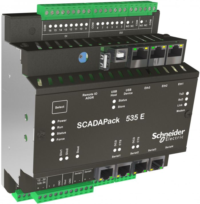 SE ScadaPack 535E RTU,Logic,4-20мА,24В, реле, 2 A/O (TBUP535-EA56-AB10S)