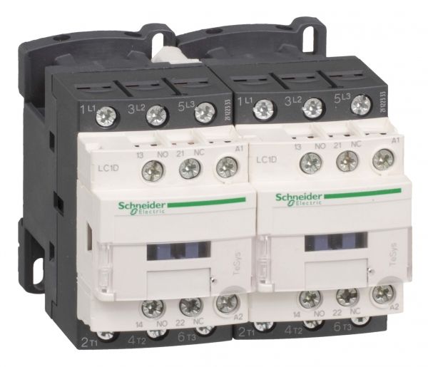 SE Contactors D Контактор реверсивный 3Р 32A, НО+НЗ, 24В DС (LC2D32BD)