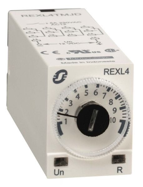 SE Реле-таймер съемное миниатюрное для частой подстройки DC 24В, 4 CO, 5А