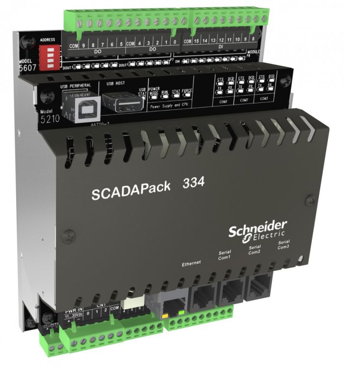 SE ScadaPack 334 RTU, IEC61131, 24В, Реле, 2 A/O