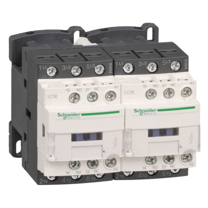 SE Contactors D Контактор реверсивный 3Р 32A, НО+НЗ, 24В DС (LC2D32BD)