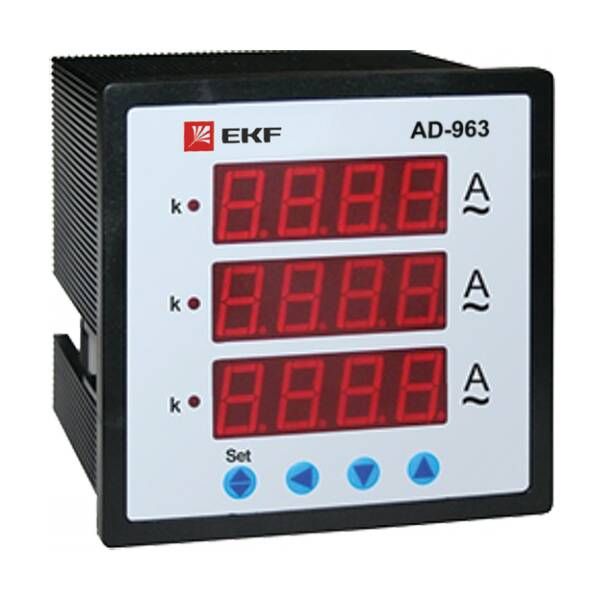 EKF PROxima Амперметр AD-963 цифровой на панель (96х96) трехфазный