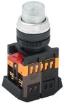 IEK Кнопка ABLFP-22 прозрачный d22мм неон/240В 1з+1р