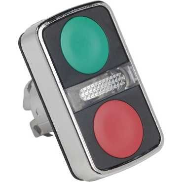 SE XB4 Головка кнопки двойная без маркировки + LED ZB4BW7A3740