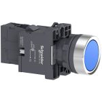 SE Кнопка с подсветкой LED, 220В,синяя,1НO