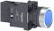 SE Кнопка с подсветкой LED, 220В,синяя,1НO