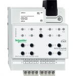 SE Merten KNX Актор жалюзи 4-х канальный 24 V DC 6 A возможность ручного управления DIN-рейка
