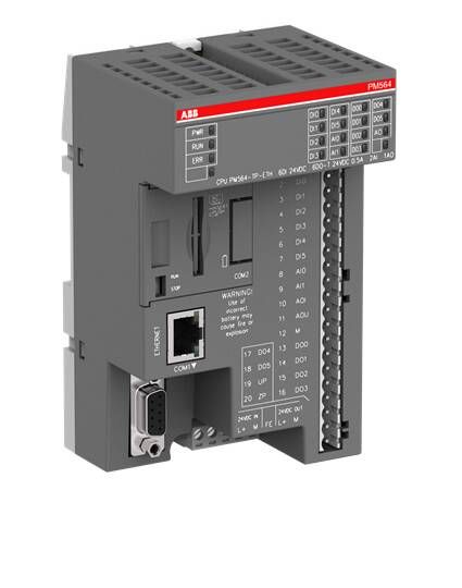 ABB Контроллер, AC500-eCo, 128 кБ, 6DI/6DO/2AI/1AO, =24В, PM564-TP-ETH