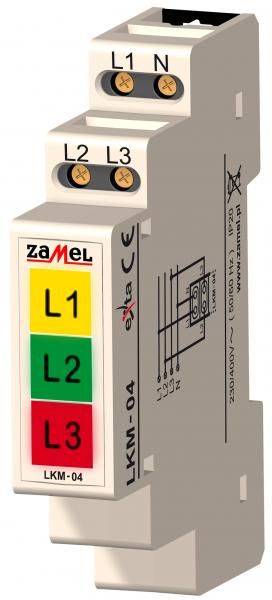 Zamel Сигнализатор световой 3Ф красный, зеленый и желтый IP20 на DIN рейку