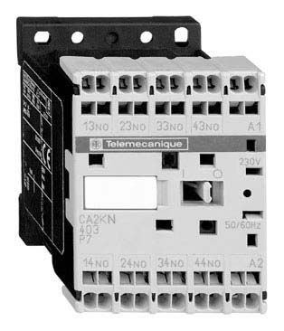 SE Auxiliary contactors Промежуточное реле 4НО, цепь управления 24В DC, пружинный зажим