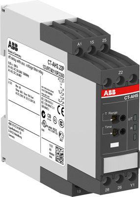 ABB CT-AHS.22S Реле времени (задержка на откл.)24-240B AC,24-48B DC, 0.05с..300ч,2ПК,винт.клеммы