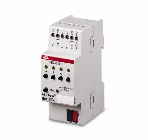 ABB KNX BE/S 4.20.2.1 Бинарный вход 4-х канальный сканирующий DIN-рейка