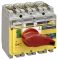 SE Compact INS/INV Выключатель-разъединитель INV160 3P красная рукоятка/желтая панель