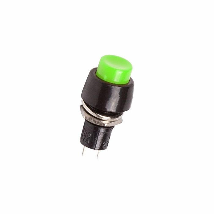 REXANT Выключатель-кнопка 250V 1А (2с) ON-OFF зеленая Micro