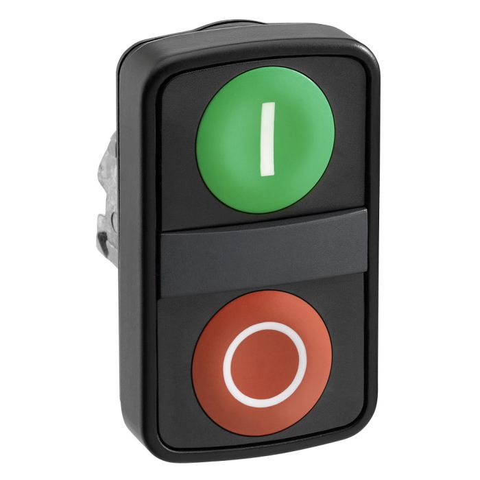 SE XB4 Головка кнопки двойная с маркировкой, черная ZB4BL73417