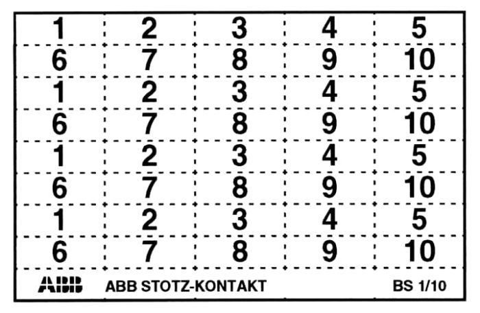 ABB Маркер к. 40шт.пикто BSPikto