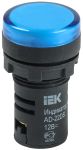 IEK Лампа AD22DS(LED)матрица d22мм синий 12В AC/DC