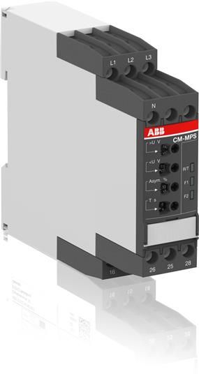 ABB CM-MPS.41S Реле контроля, без контр нуля, Umin/Umax=3х300-380В/420- 500BAC, 2ПК, винт.клеммы