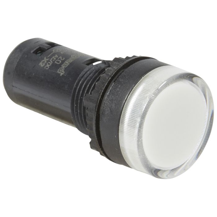 Legrand Osmoz Моноблочная сигнальная лампа ? 22,3 с подсветкой со встроенным светодиодом IP 66 белый 24 В~/=