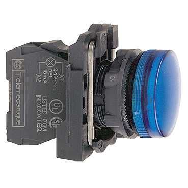SE XB5 Лампа сигнальная 22мм 48-120В синяя
