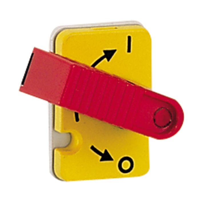 Legrand Выключатель-разъединитель Vistop 32 A 4П рукоятка спереди красная рукоятка / желтая панель