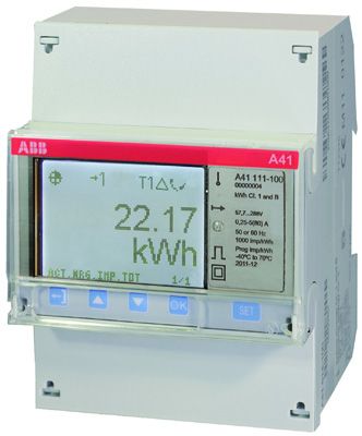 ABB A41 112-200 Счетчик 1-ф.,1-т.,кл.т.1,пр.вкл. 10(80)А, имп.выход,RS485