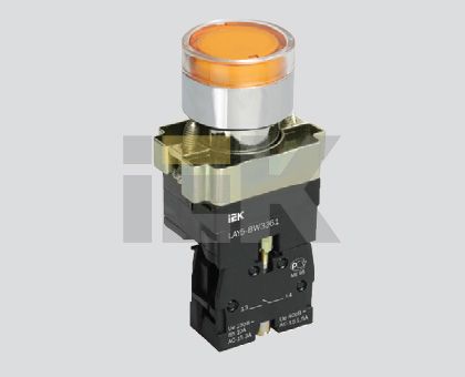 IEK Кнопка управления LAY5-BW3561 с подсветкой желтый 1з