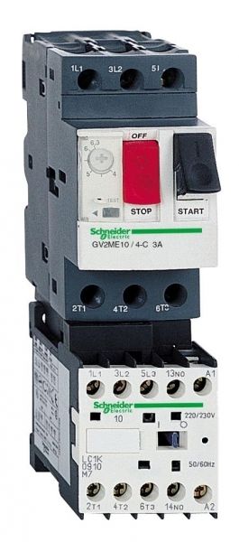 SE GV2 Пускатель комбинированный 2,5-4А цепь управления 230V 50/60Гц